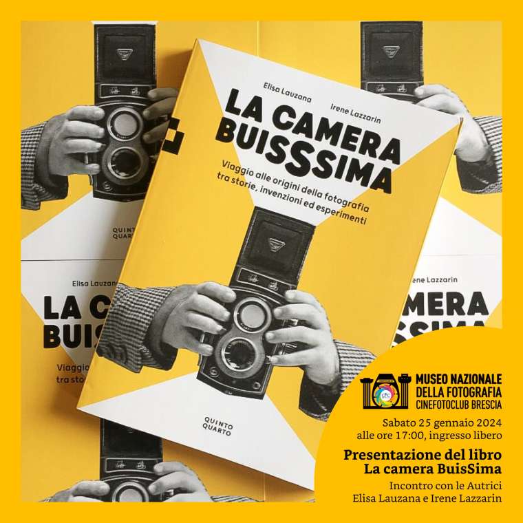 Viaggio alle origini della fotografia tra storie, invenzioni ed esperimenti. La camera buisssima, ci accompagna, attraverso storie e attività, alla scoperta di artisti incompresi e insaziabili viaggiatori, esperimenti fallimentari e colpi di genio, fotografie fatte di reazioni chimiche e di materia. Presentazione del libro La camera buiSSSima. Incontro con le Autrici Elisa Lauzana, Irene Lazzarin.